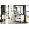 James Martin Vanities Addison 60in Single Vanity, Glossy White w/ 3 CM Arctic Fall Solid Surface Top E444-V60S-GW-3AF